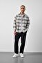 Brandon Relaxed Fit Cotton Wide Striped Lumberjack Men's Shirt - Light Blue - 5