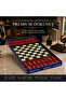 Luxury metal chess set with roman army figures, chrome plated, green marble pattern, 20 cm premium set - 5
