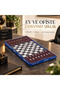 Luxury Metal Chess Set Chrome Plated Classic Gold Themed Figures – Black Marble Patterned Board - 5