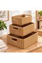 3-Piece Organizer Wicker Look Plastic Basket Organizer - 2