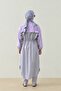 Double Color Hijab Swimsuit Top Lilac-Grey - 7