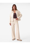 Normal Waist Regular Fit Pocketed Straight Wide Leg Trousers