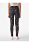 Elastic Waist Heart Patterned Cotton Leggings - 3