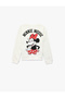 Minnie Mouse Printed Long Sleeve Crew Neck Licensed Fleece-Lined Sweatshirt - 4