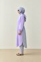 Double Color Hijab Swimsuit Top Lilac-Grey - 4