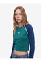 Slim Fit Cotton Crew Neck Long Raglan Sleeve Printed T-Shirt - 2