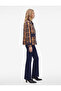 Buttoned High Waist Slim Fit Cotton Spanish Flare Denim Trousers - Flare Jeans - 2