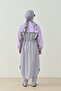 Double Color Hijab Swimsuit Top Lilac-Grey - 5