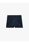 Normal Waist Comfortable Fit Buttoned Striped Short Skirt - 7