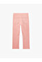 Cotton Slim Fit Buttoned Pocket Flared Crop Jean Trousers - Kick Flare Jeans - 7