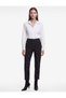 Cotton High Waist Slim Fit Polka Dot Cigarette Pants with Pockets