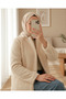 9082 Oversize Kaşe Coat - Ecru - 2
