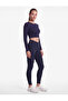 Slim Fit Long Sleeve Crew Neck Crop Sports T-Shirt - 2