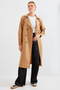 5853 Double-Breasted Collar Trench Coat - Taba - 2