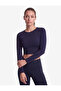 Slim Fit Long Sleeve Crew Neck Crop Sports T-Shirt - 3