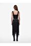 Asymmetrical Cut Zippered Slim Fit Square Neck Lace Corset Bustier - 3