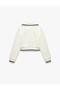 Regular Fit Şardonlu Long Sleeve Full Zip Knitwear Striped Sweatshirt - 7