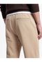 Pocketed, Belted, Fabric Pants - 4