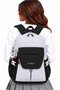 School Bag Waterproof Fabric Unisex School Backpack Hrm - 2601 Grey-Black - 3