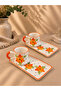 Orange Floral Patterned Handmade, Presentation Coffee Cup Set - 3