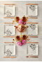 Lux Ceramic Wish Tree Pattern 6-Person Cake Set Serving Plate - 6