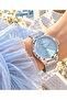 Brand Silver Color Steel Mesh Cord White Dial Women Wristwatch +Bracelet - 2