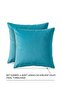 Babyface Velvet Decorative Throw Pillow Cover Stain Resistant Soft Texture 2-Piece (2 Pcs)