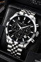 Premium Men's Wristwatch - 3 Atm Water Resistant - Silver Color Steel Band - Comes in a Stylish Gift Box Dke2023C5