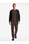 Regular Fit Long Sleeve Contrast V-Neck Buttoned Knitwear Cardigan