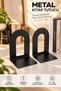 2 Pieces Black Modern | |   Metal Book Support Book Holder Home and Office Decorative Accessory Bookend | |   Decorative Desktop Bookshelf Organizer Shelf Book Rest Study Desk Book Stopper Library - 5