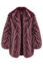Women's Lined Soft Textured Wide Collar Faux Fur Premium Luxury Jacket - 2
