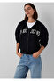 Logo Sweatshirt with Zipper Black