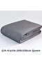 Waffle Pike and Bedspread, Anthracite Double Waffle Pike, Cotton Lightweight and Breathable for All Seasons, Decorative Bedspread - 200X230Cm - 2