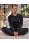 French Velvet Be the Sunshine Printed Smoked Pajama Set