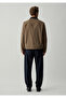 Faux Suede Collar Brown Jacket Regular Fit / Normal Cut 0110859-70378 - 6