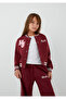 Mj Logo Embroidered Burgundy Bomber Jacket 7S10189-70393 - 2