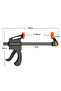 4inch 5pc 5/2pcs Woodworking Work Bar 4 Inch Clamp Clip Set Hard Quick Ratchet Release Clip DIY Carp - 2
