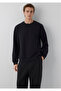 Crew neck sweatshirt black - 2
