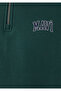 M0S10208 Logo Printed Semi-Zipper Men's Sweatshirt Green - 8