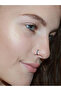 silver New Curved Barbells Fake Nose Piercing D Shaped Tragus Helix Stud Earring Hoop Septum Stainle - 2