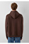 Logo Printed Hooded Brown Sweatshirt 067149-88062 - 5