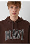Logo Printed Hooded Brown Sweatshirt 067149-88062 - 6