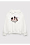 Logo Printed Hooded Ecru Sweatshirt 7S10179-70057 - 3