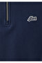 M0S10613 Patch Logo Embroidered Semi-Zipper Men's Sweatshirt Dark Blue - 6