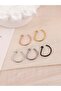 silver New Curved Barbells Fake Nose Piercing D Shaped Tragus Helix Stud Earring Hoop Septum Stainle - 5