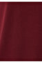 Burgundy Basic Interlock T-Shirt Loose Fit / Comfortable Loose Cut 1613820-85347 - 7