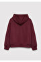 Logo Printed Hooded Claret Red Sweatshirt 7S10207-87830 - 3