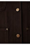 Collar Detailed Brown Jacket Loose Fit / Relaxed Fit 1110909-89103 - 8