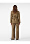 Belt Detailed Long Sleeve Double Breasted Collar Blazer Jacket - 5