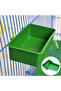 green 1pc Bird Water Bath Tub Pet Bird Bowl Parrots Parakeet Birdbath Cage Hanging Small Parrot Cage